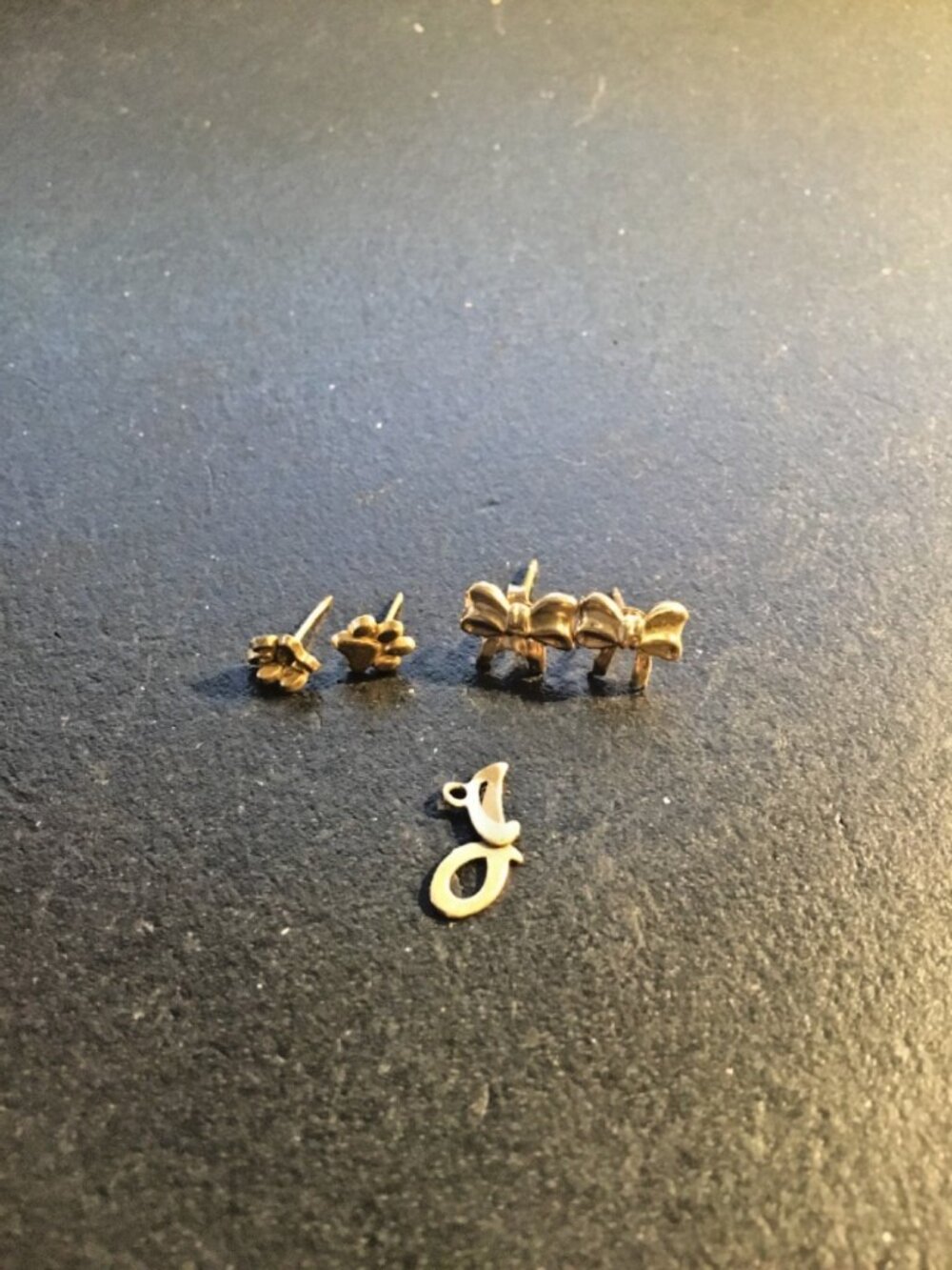 10k Yellow Gold== Scrap, Broken EARRINGS, PENDANT== .56 Grams==ACID TESTED= - Picture 2 of 3